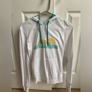 The North Face White and Green Classic Fit Top